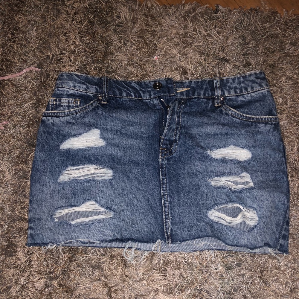 Jean mini skirt